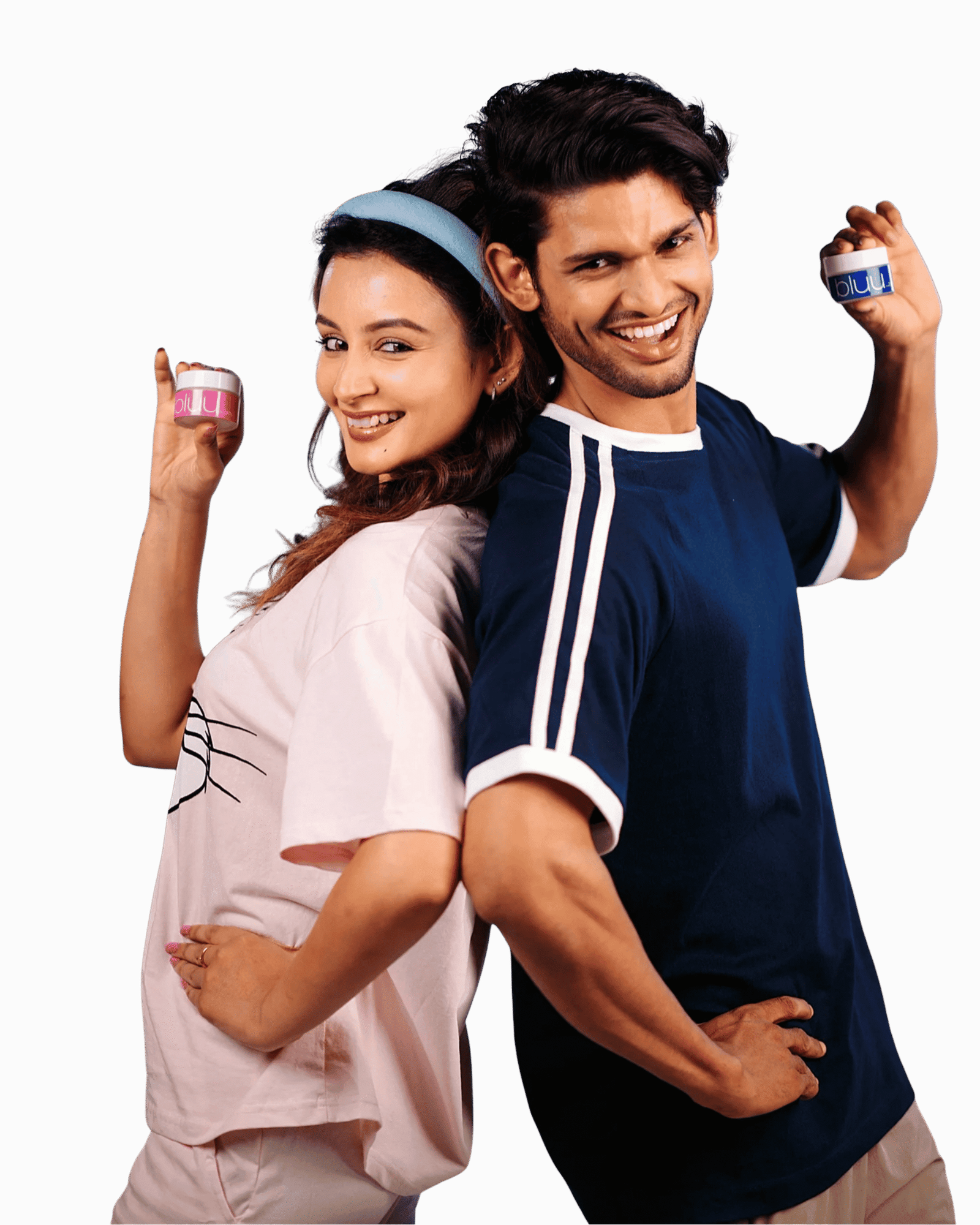 Indian couple using Cosmetic Hub face cream - men's and women's skincare products